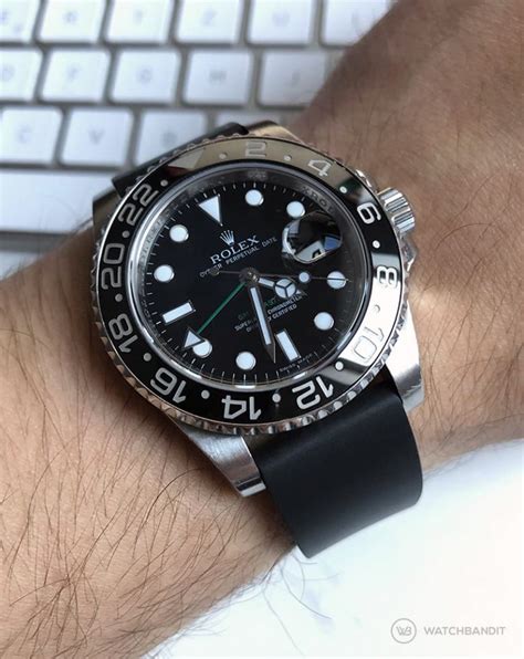 rolex gmt rubber strap|rolex rubber strap original.